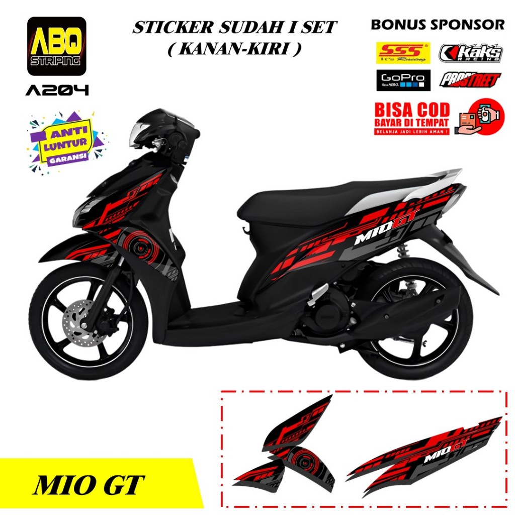 Striping Yamaha Stiker Motor Mio GT 2014 -2015 Sticker Mio GT List Variasi MIO GT Motif Vietnam A204