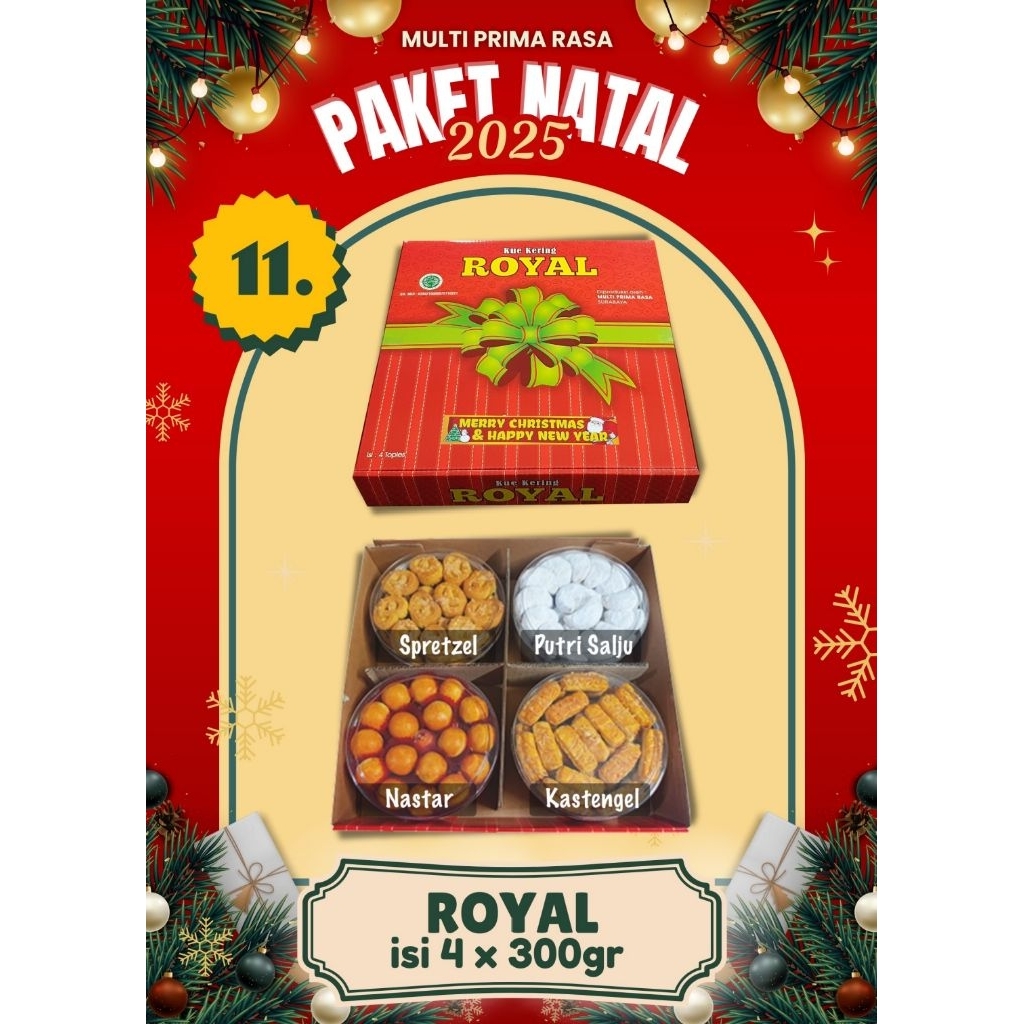 

Paket ROYAL Cookies Natal isi kue kering Multi Prima Rasa Surabaya