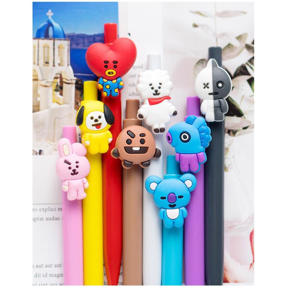 

FAYES Pena Bangtan Mekanik Boys / Pulpen Kartun 10 Warna Pen Warna Warni Bolpoin Karakter Lucu U144