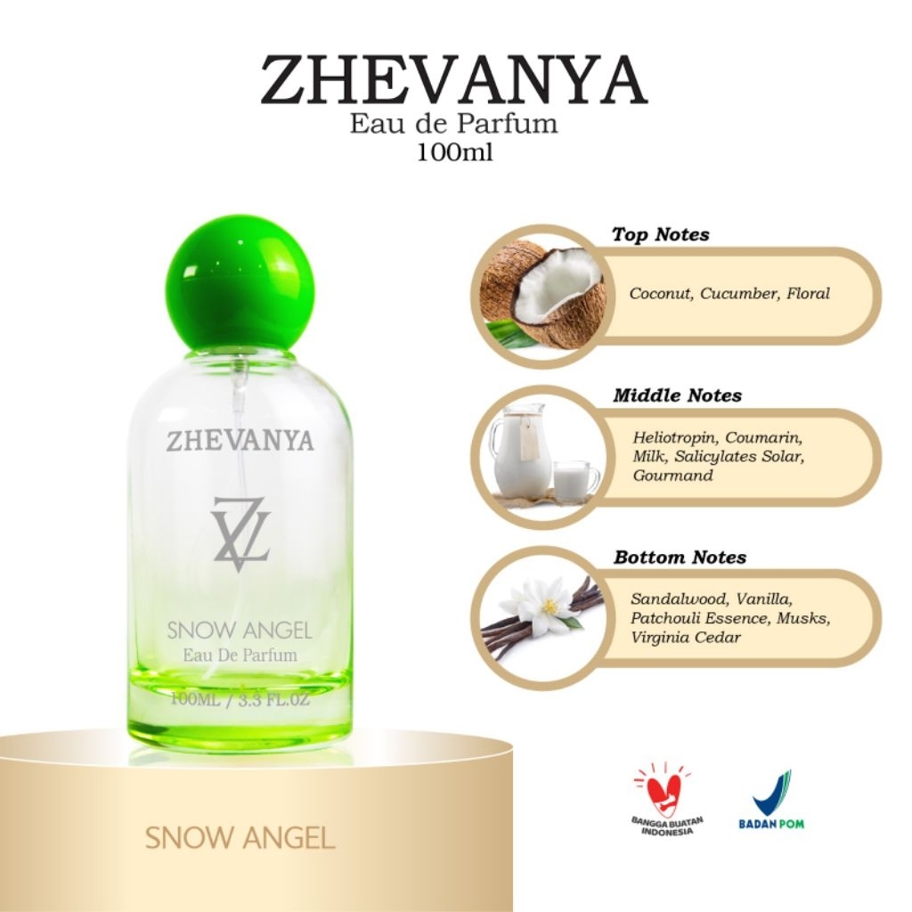 SNOW ANGEL Eau De Parfum ZHEVANYA Original 100ML Unisex