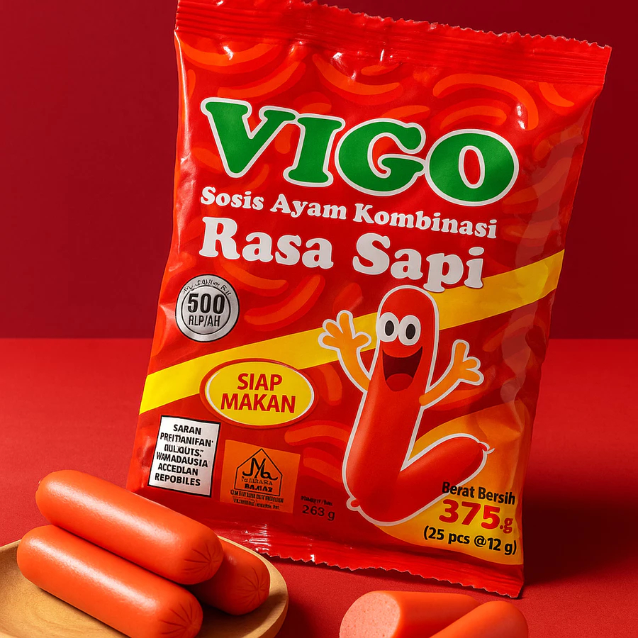 

(PACK) Vigo Sosis Sapi Bakar Siap Makan (25 pcs)