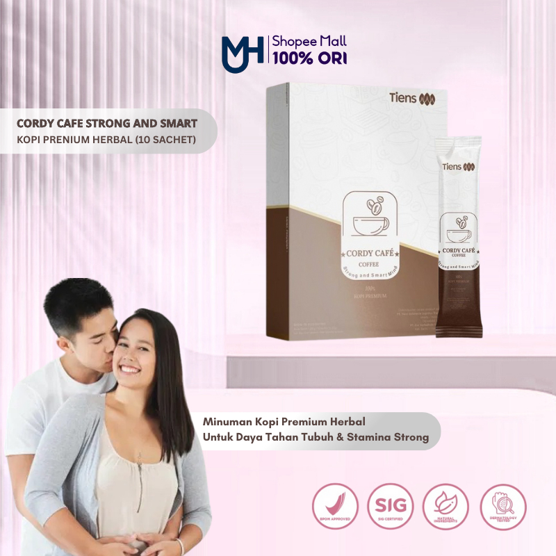 

Cordy Caffe Kopi Ginseng Stamina Pria Dewasa Kuat Tahan Lama10 Sachet