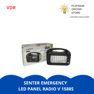 vdr senter emergency radio led tenaga surya vdr v 1588S