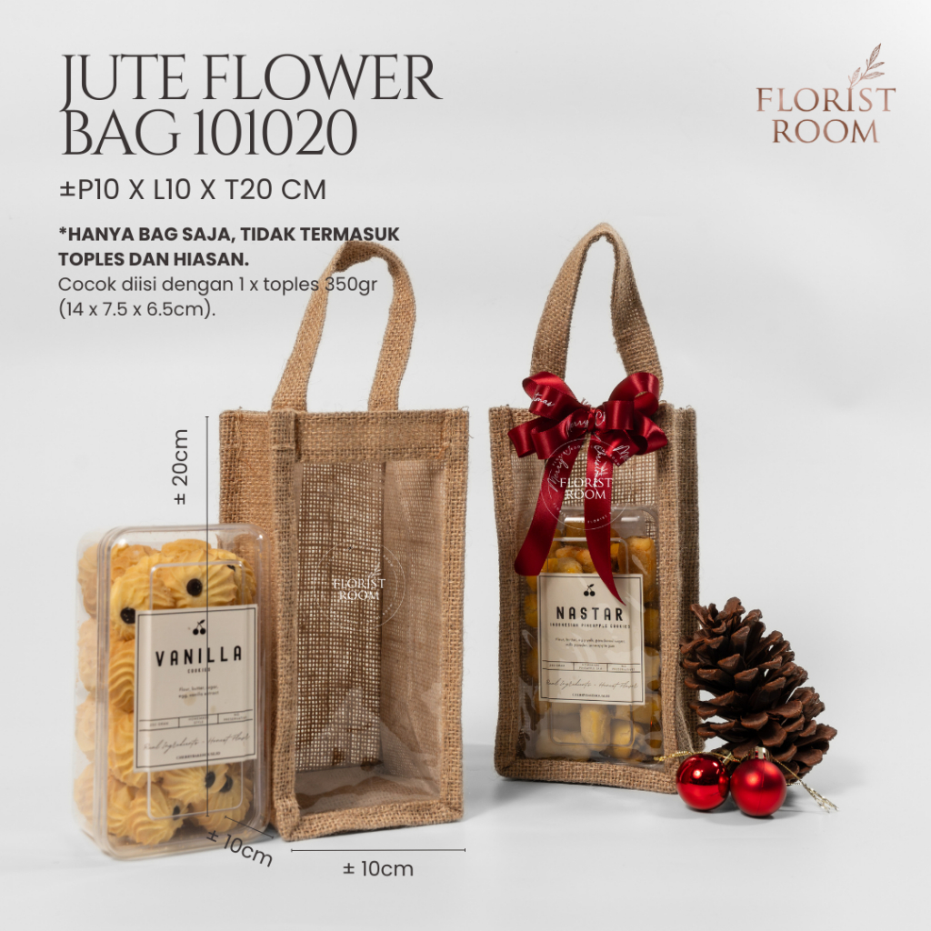 

Jute Flower Bag 101020 - Hampers - Goodie Bag - Tas Hampers