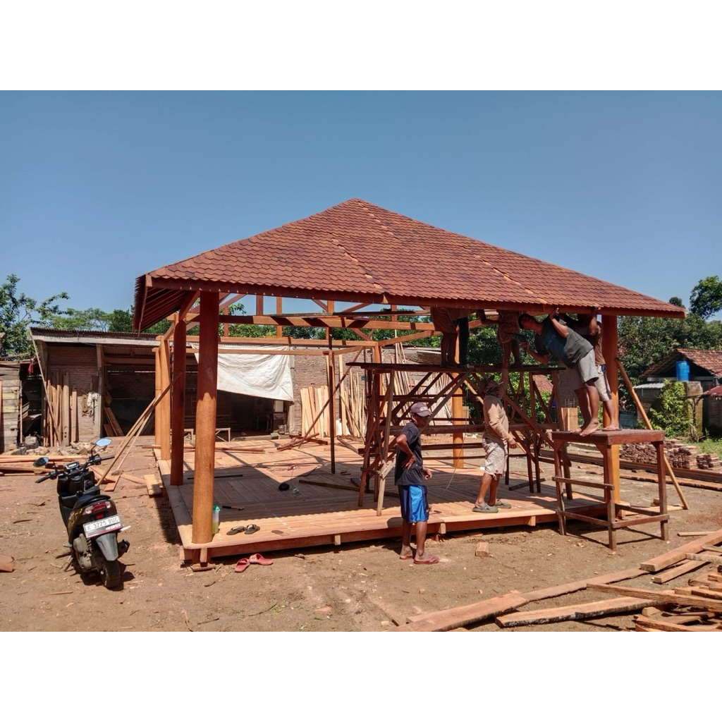Pendopo mini | gazebo lesehan | gazebo | gazebo resto | gazebo kebun | gazebo garden