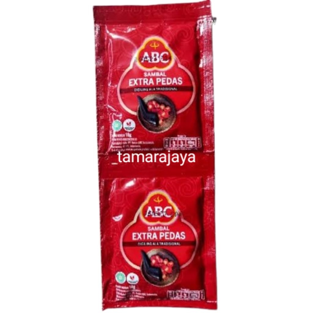 

Saos Sambel ABC Extra Pedas 15 Gram Isi 10 Bungkus