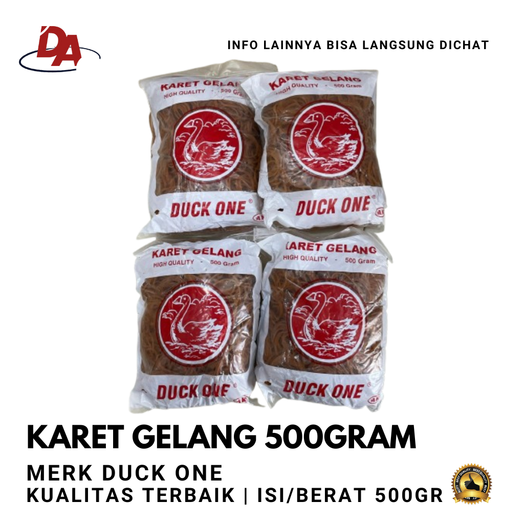 

Karet Gelang 500gram - Karet Duck One - Karet gelang Coklat