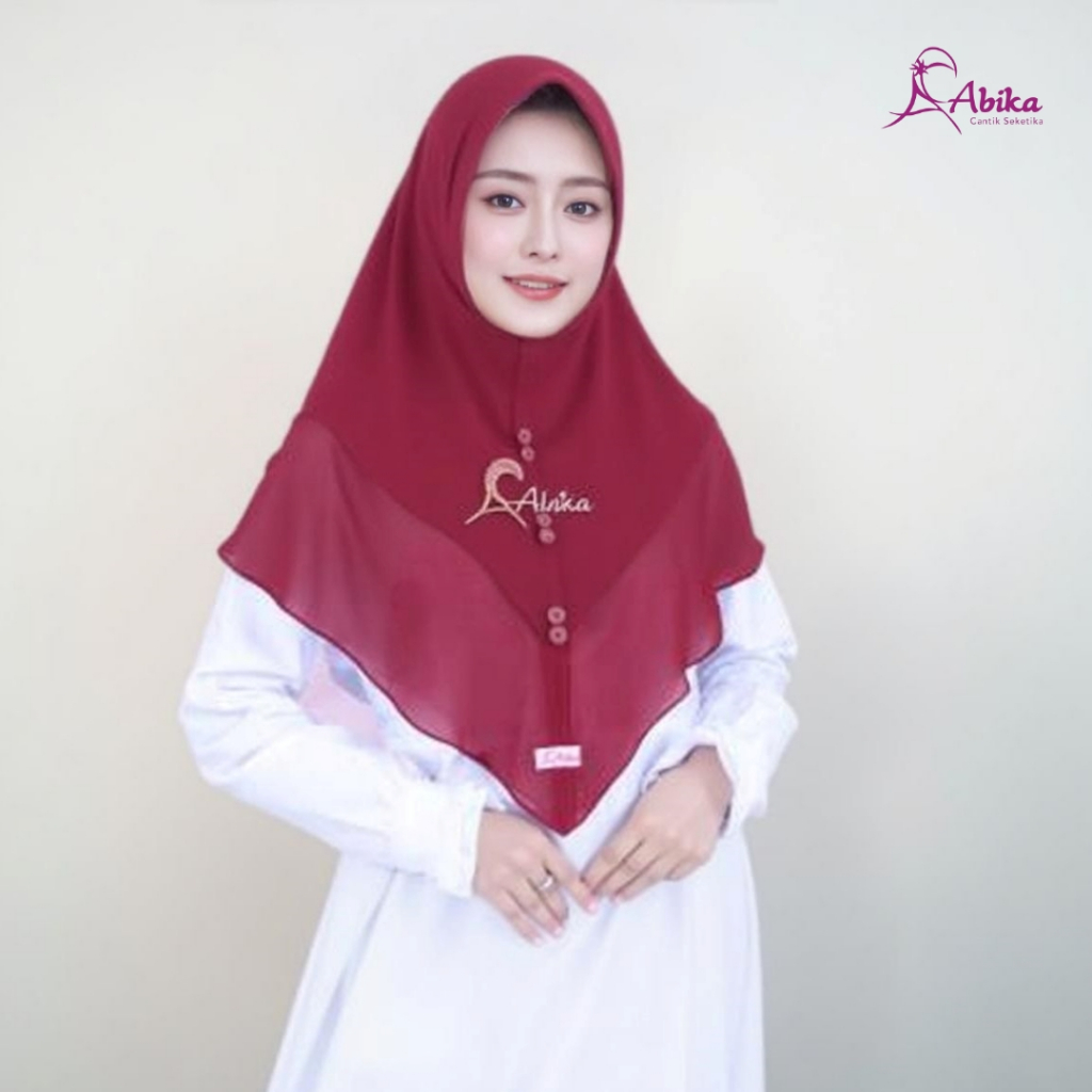 New Hijab Abika Khimar Syakira AB 95 Baby Doll Premium Kerudung Khimar Abika