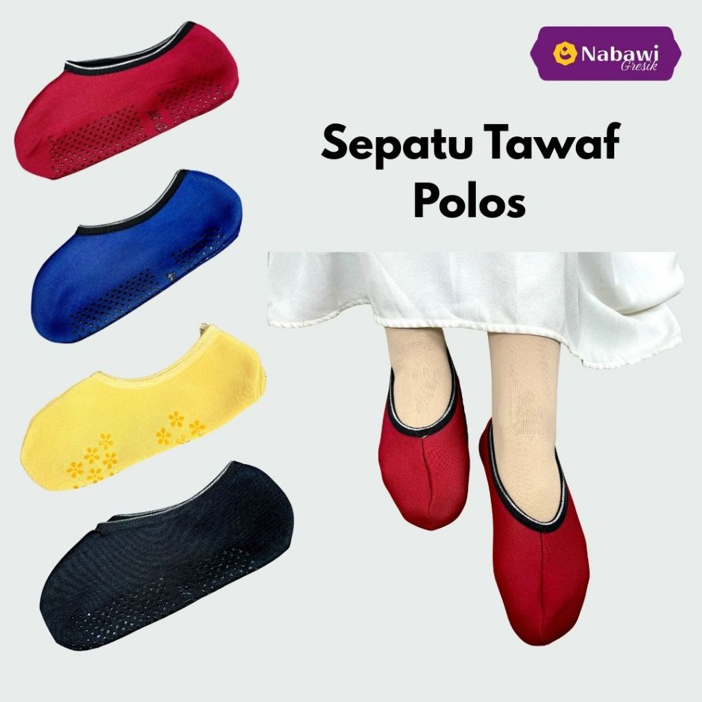 Sepatu Tawaf Kaos Kaki Tawaf Polos Perlengkapan Haji dan Umroh Nabawi Gresik