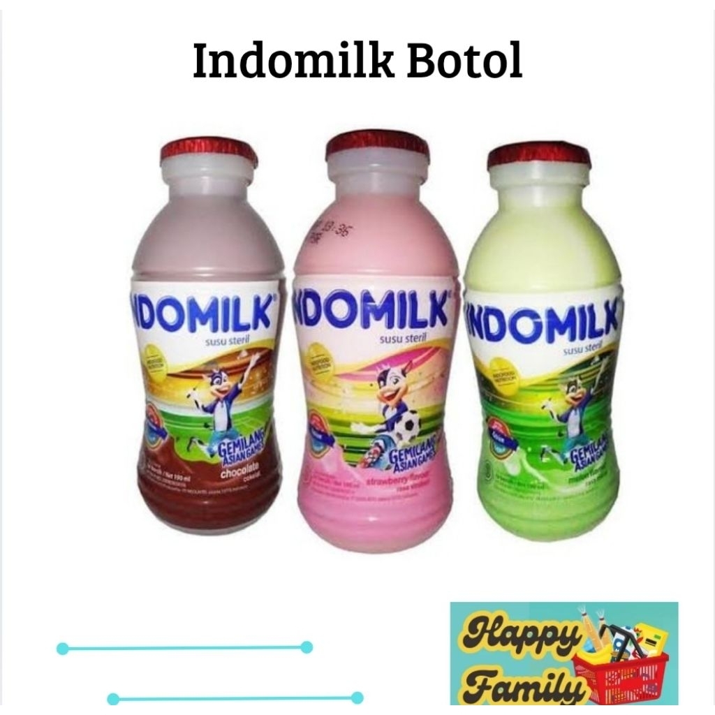 

Susu Indomilk SCI Botol 190 ml Cokelat, Strawberry, Melon