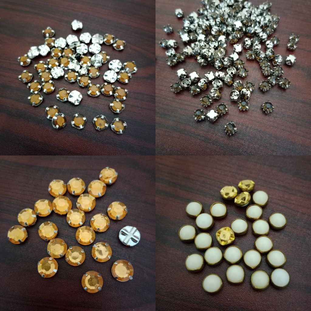 Diamon Cangkang / Permata Cangkang Kristal Jahit / Payet Kristal Jahit