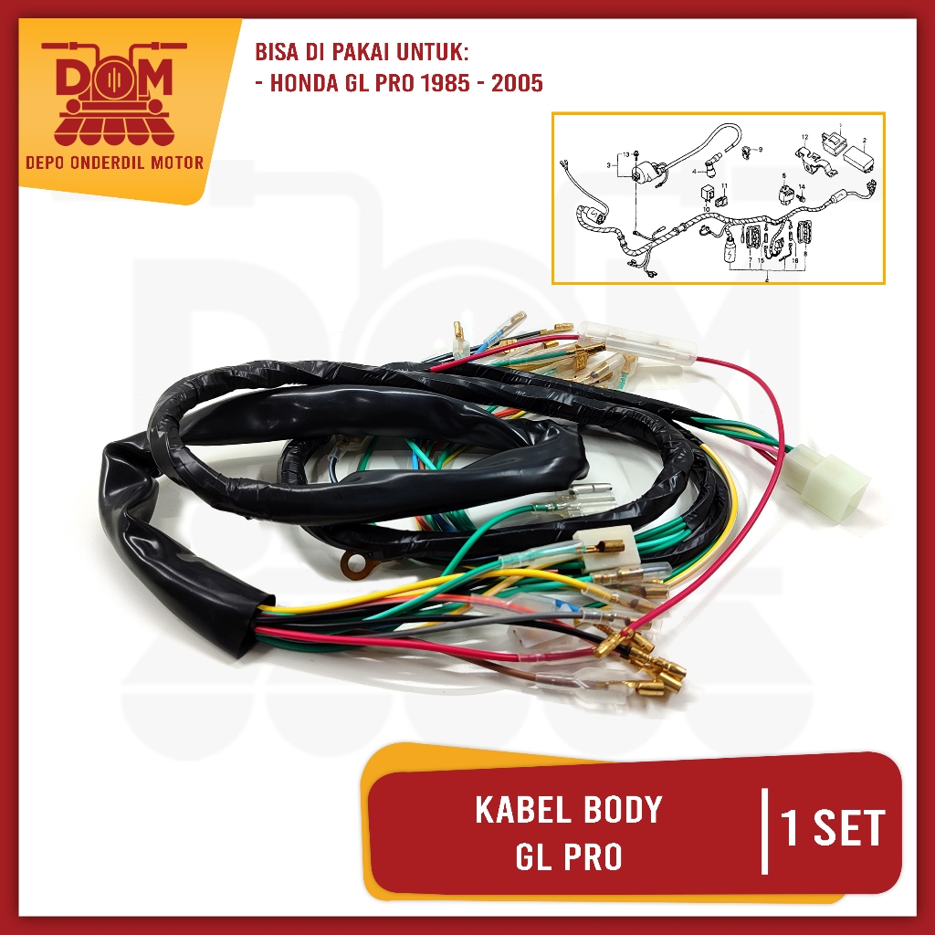 Kabel Body GL PRO (TOKAIDO) 32100-KG2 Harness Wire Cable Bodi Set Lengkap Motor Honda GL Pro Series