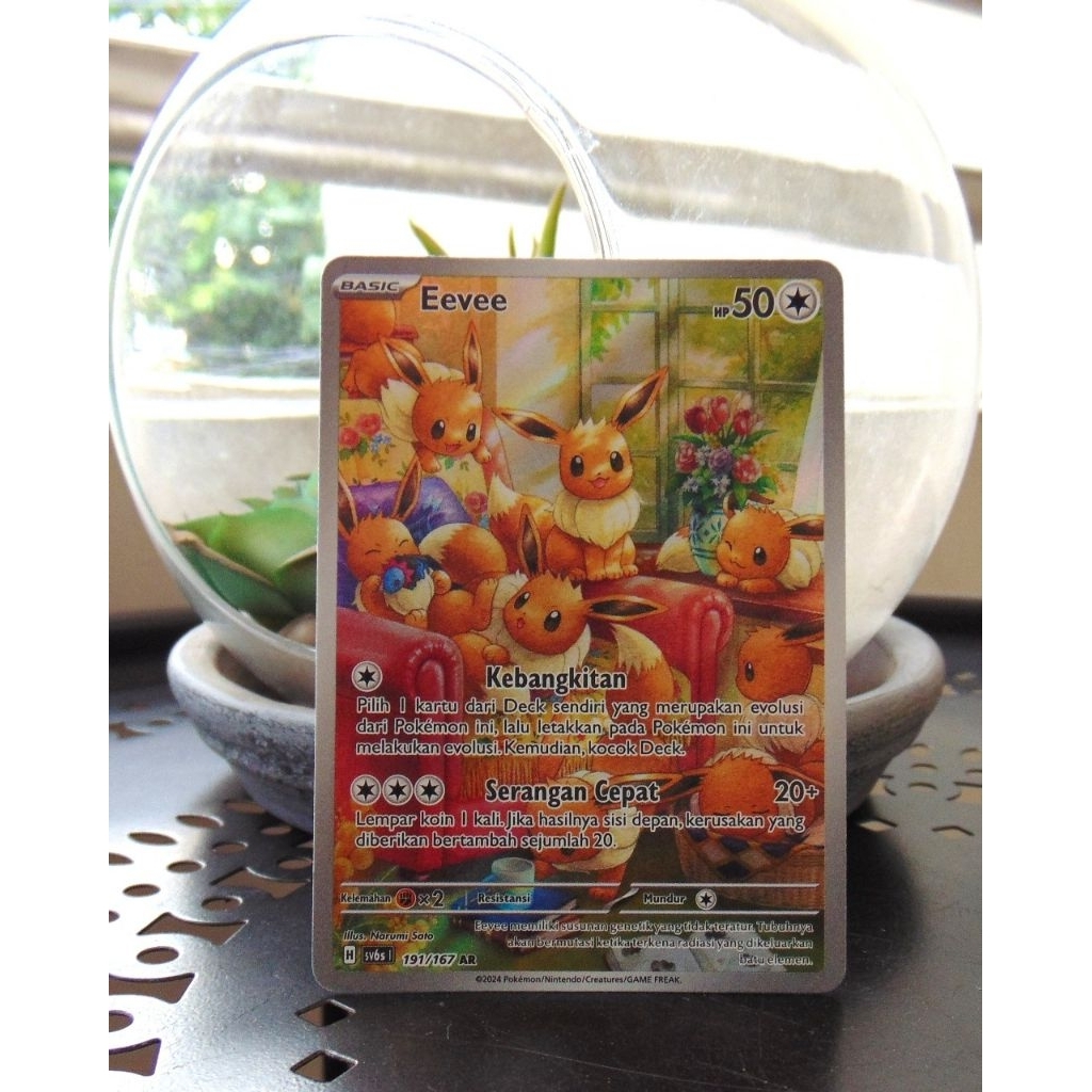 Pokémon Card Eevee - Alternate Rare (AR) 191/167 - Indonesian