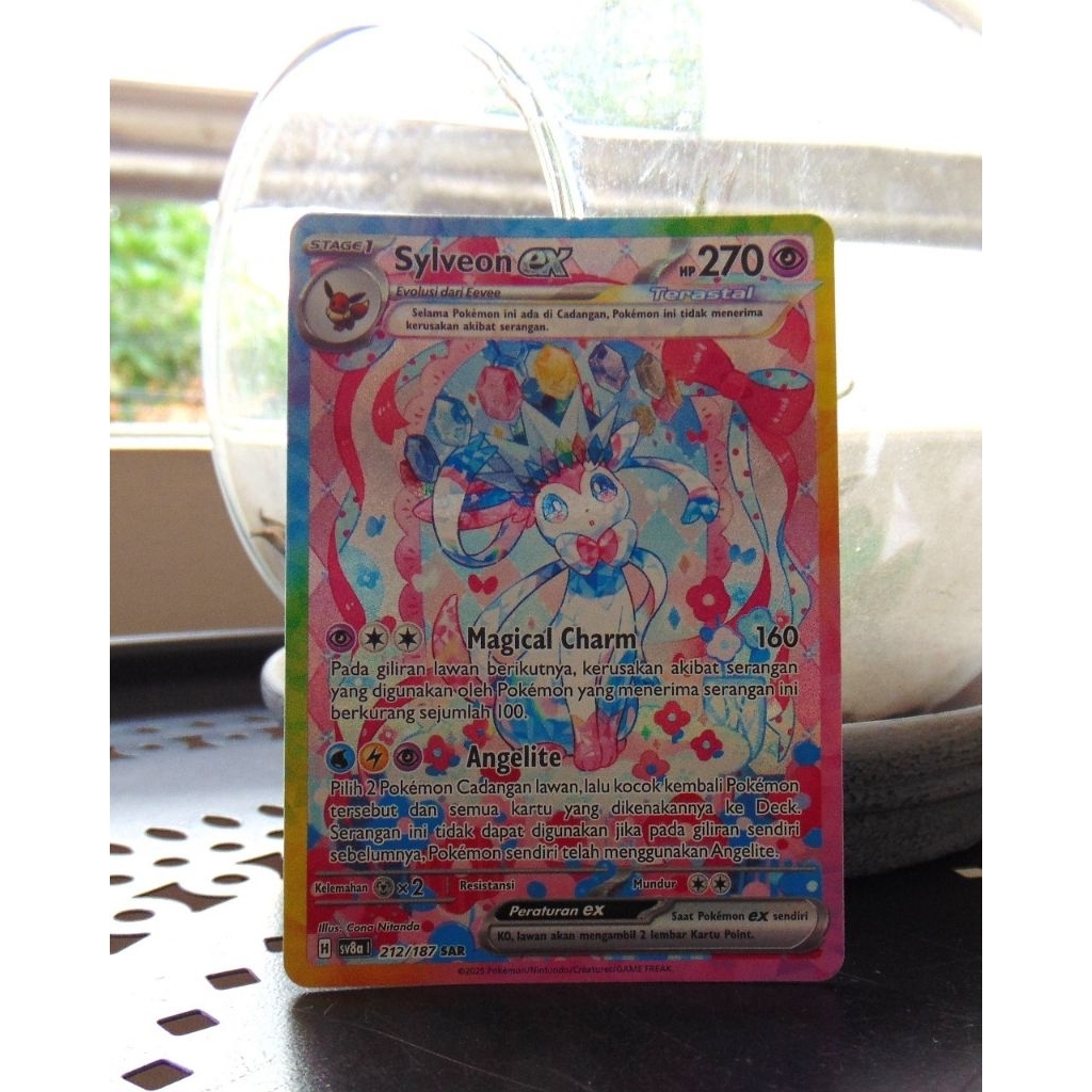 Pokémon Card Sylveon ex - Secret Art Rare (SAR) 212/187 - Indonesian