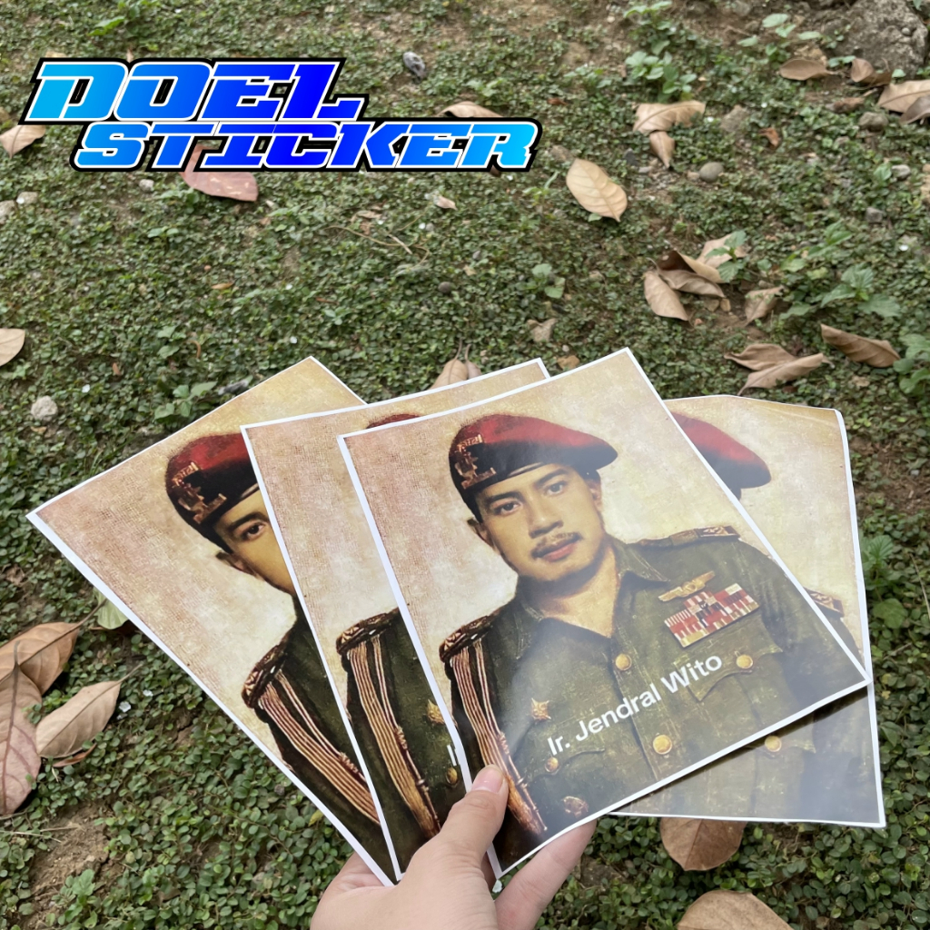 

STIKER vinyl ir. jendral wito raden sampitak Ukuran 10x15 cm Tinggal Tempel Rombongan Nyeni Seszzz