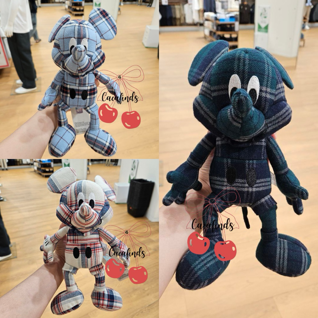 UNIQLO x Disney‼️Boneka Lucu Plush Mickey Mouse Magic For Al Collection (Grey / White / Green)l