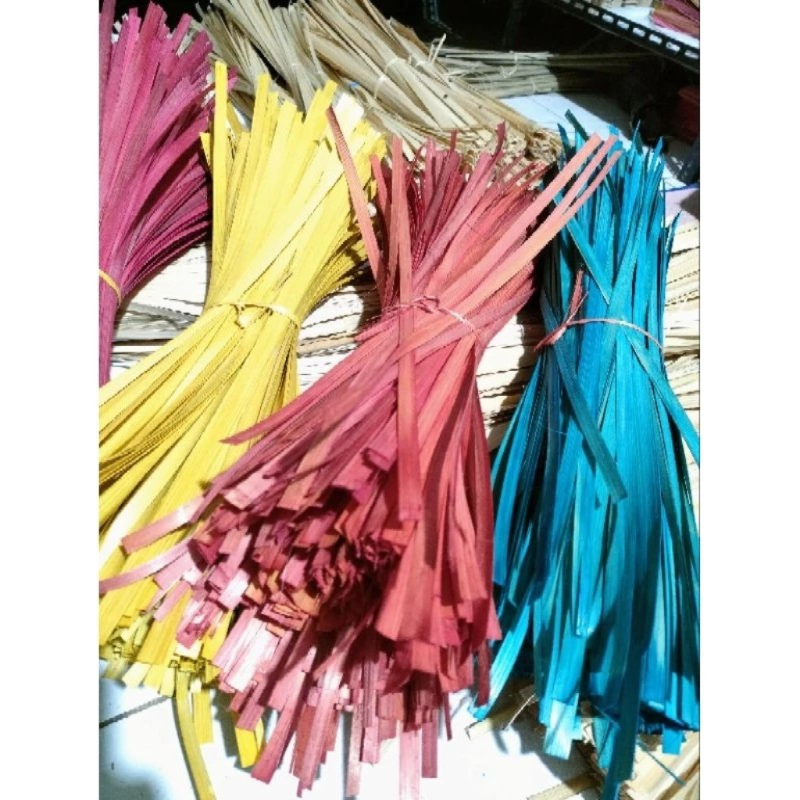 100Pcs Iratan Bambu Warna Warni 45cm Lebar 1cm Tebal 0,3mm , Iratan Anyaman Besek Bambu