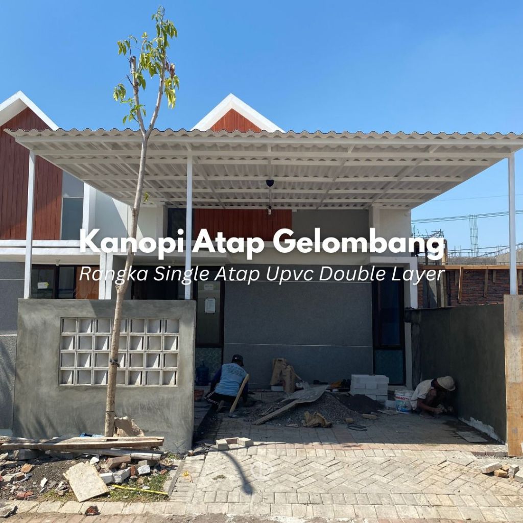 Kanopi upvc rooftop double layer sidoarjo surabaya