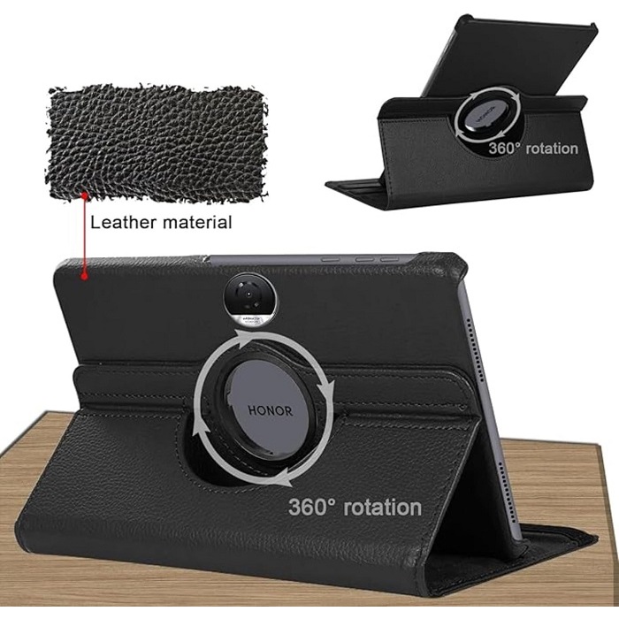 Case HONOR PAD 9 / Case HONOR PAD X8A / Flip Cover Rotary Leather Kulit Standing