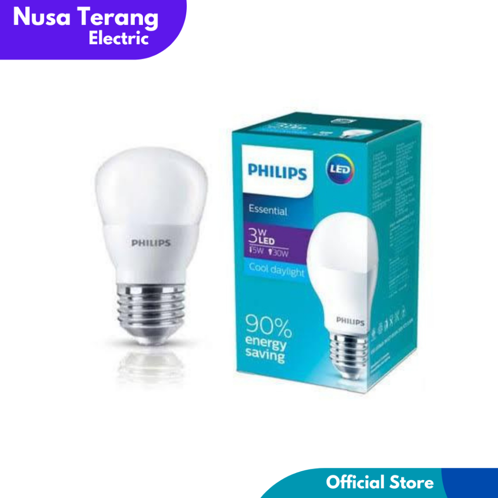 Led Philips Essential 3, 5, 7, 9, 11, 13 dan 15 Watt - Lampu Led Philips Essential (Putih 6500K)