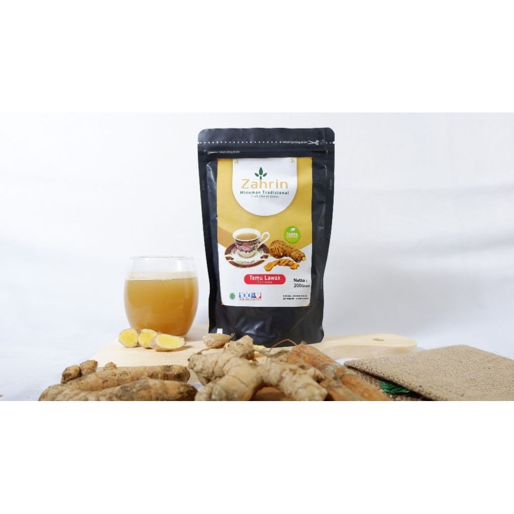 

Zahrin minuman herbal serbuk temulawak siap seduh banyak khasiat 100% alami