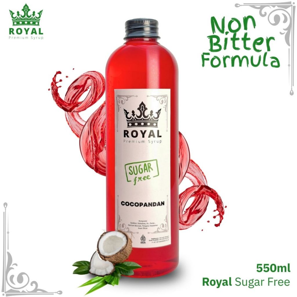 

ROYAL SUGAR FREE Cocopandan Keto Syrup / Sirup Cocopandan (550ml)