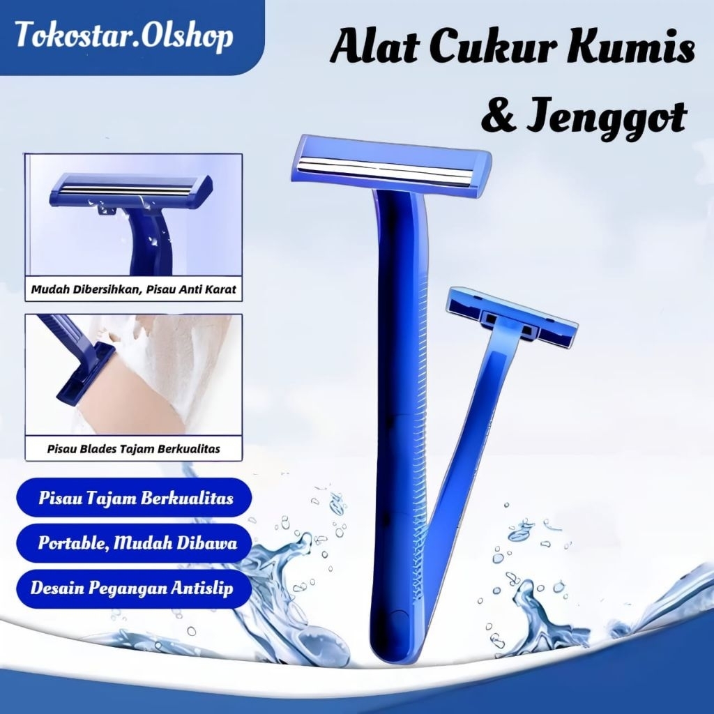 Alat Cukur Jenggot/ Cukuran Jenggot Shaving Tools/Kerikan 2 Mata Pisau• tokostar •