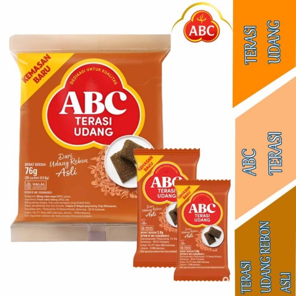 

ABC Terasi Udang dari udang rebon asli (20x3.8g) (pack)