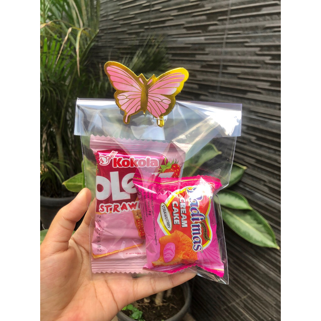 

ready hampers mini snack pinky, blue, red, green snack ultah bingkisan souvenir