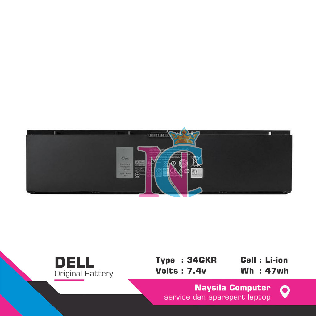 Baterai DELL Latitude E7420 E7440 E7450 7420 7440 7450 34GKR