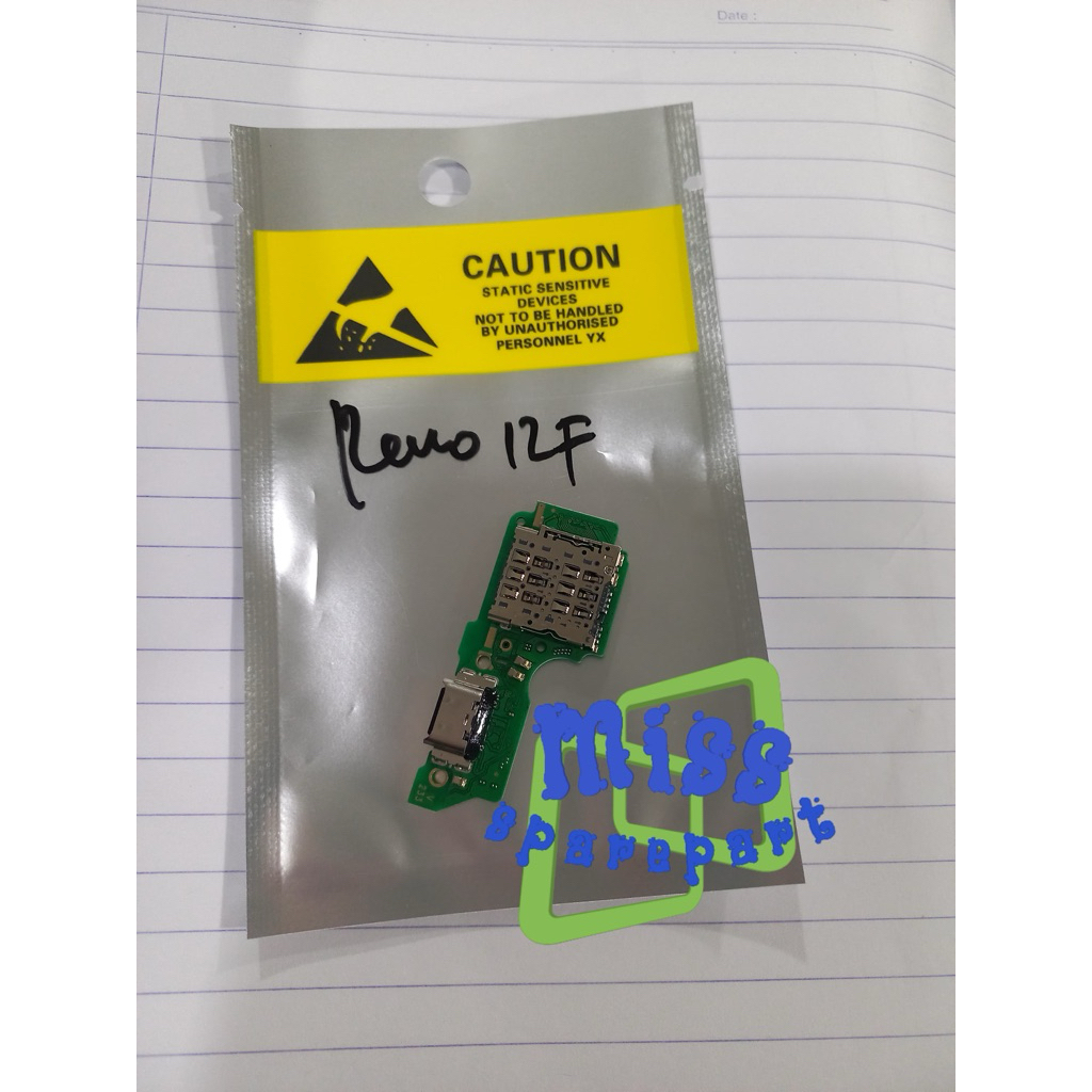 RENO 12f 5G PAPAN CAS PCB KONEKTOR CON TC SIM HOLDER FLEXIBLE CHARGER OPPO F27 5G / RENO 12f