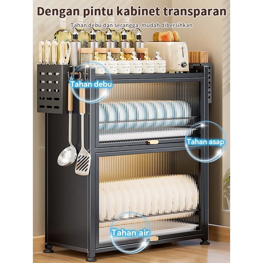 J852 Rak piring modern / Rak Piring besi / Tempat Peniris Piring  Lemari Piring  rak piring tertutup