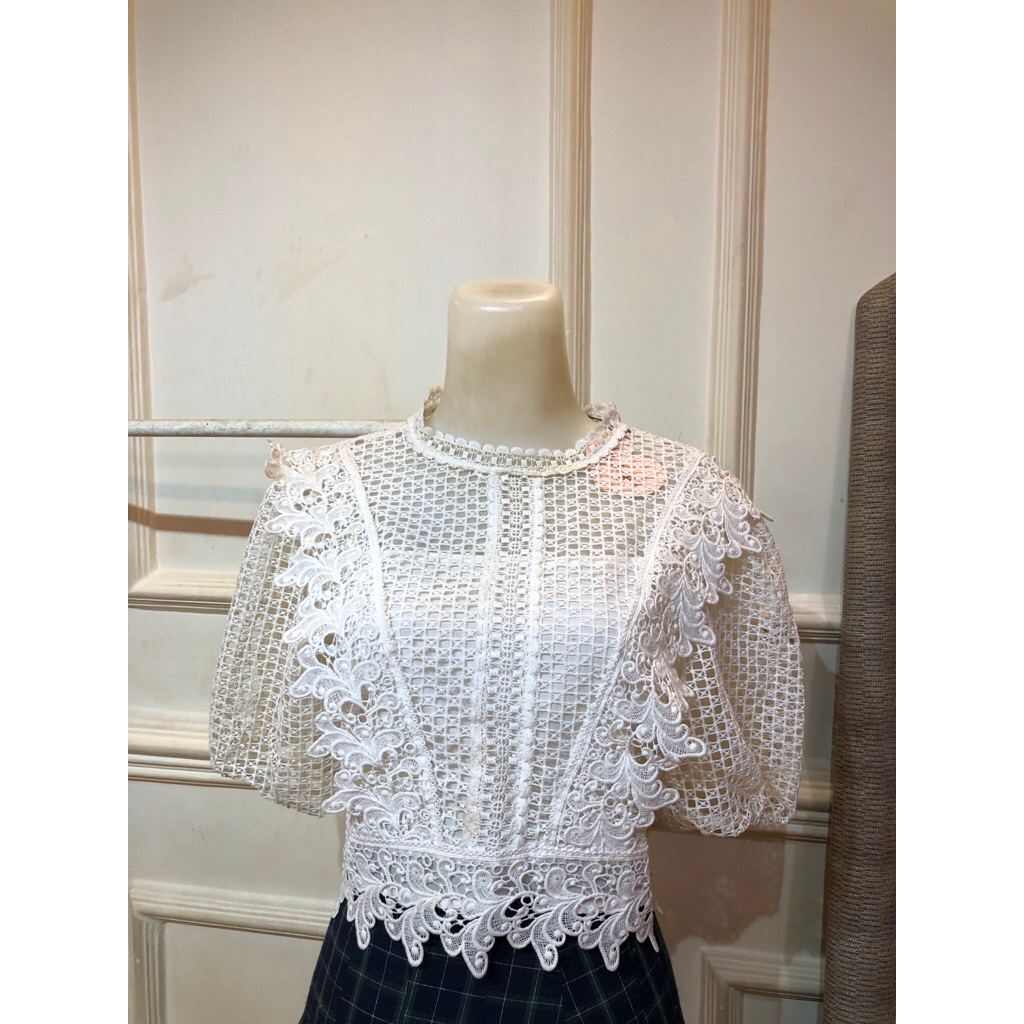 Top Baju Atasan Brokat Import / Blouse Wanita Import