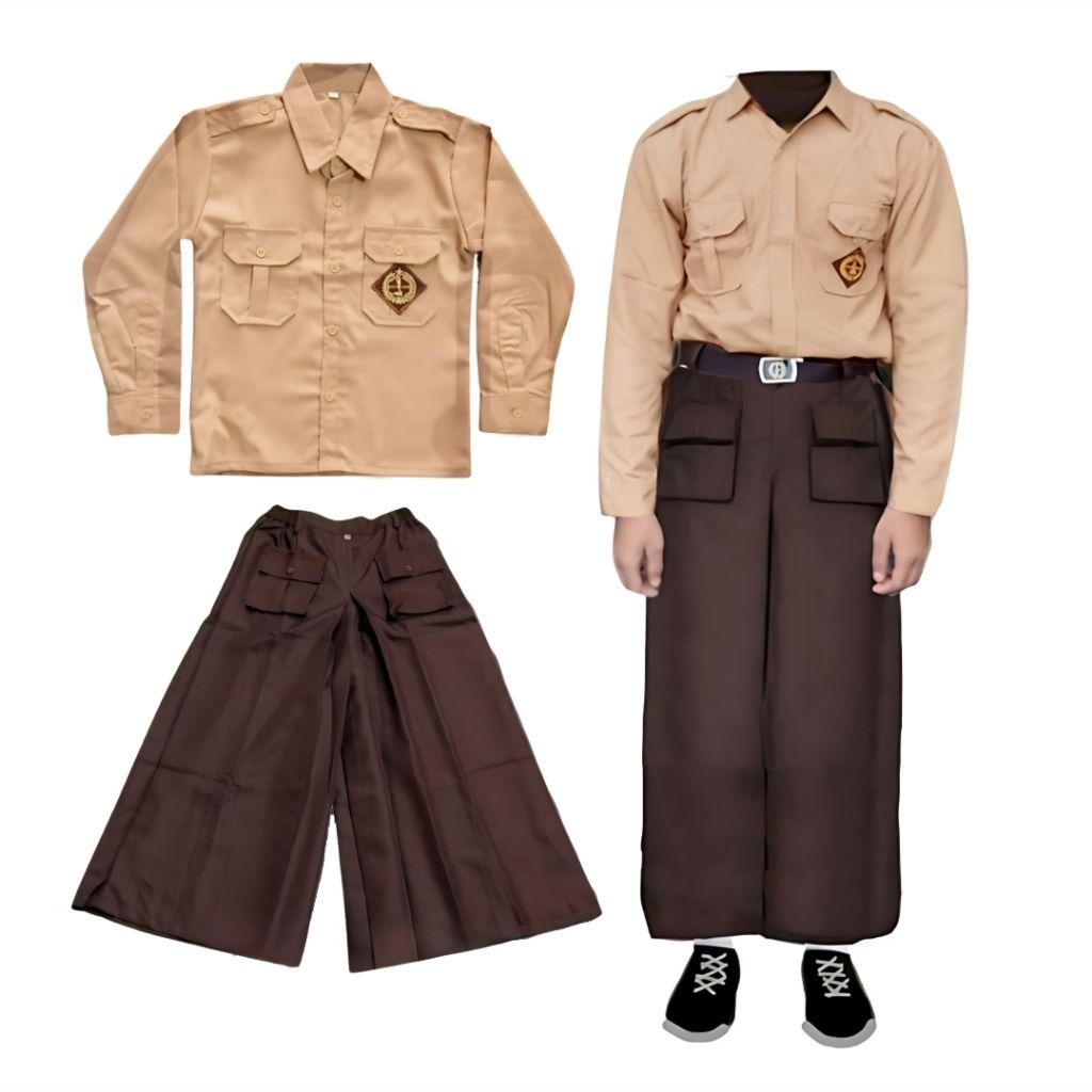 Setelan Pramuka baju dan celana kulot SD SMP SMA Perempuan