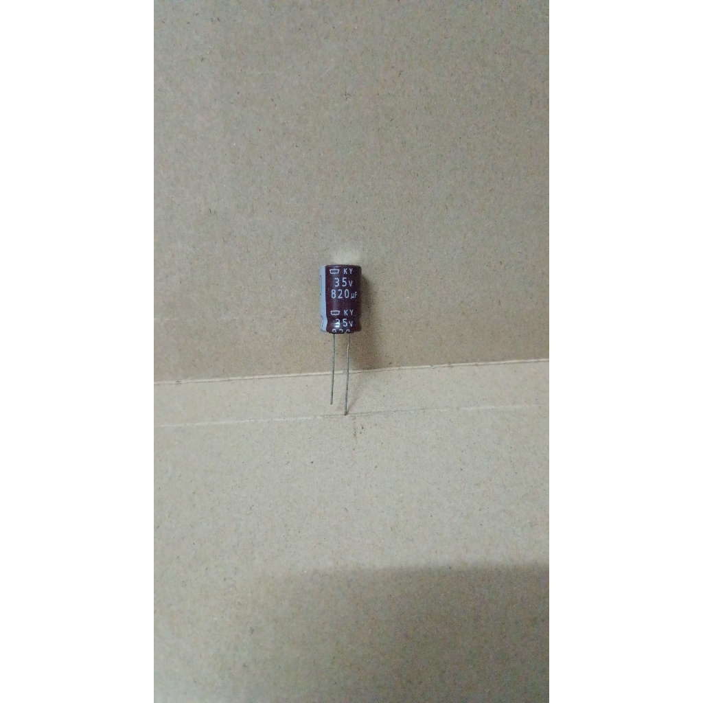 8238 kapasitor capacitor elco elko 820uf 820 uf 35v 35volt 35 volt nippon chemicon