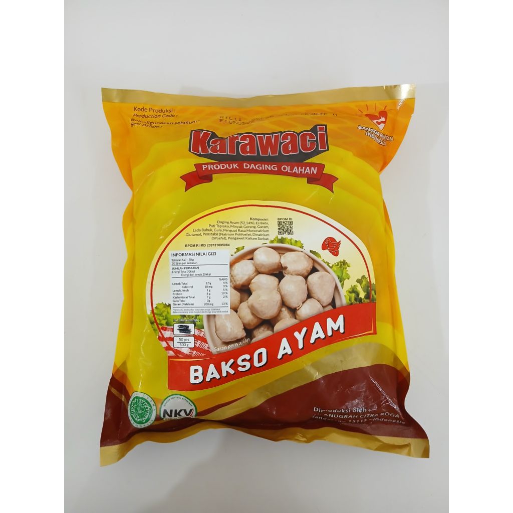 

Karawaci Bakso ayam 500g