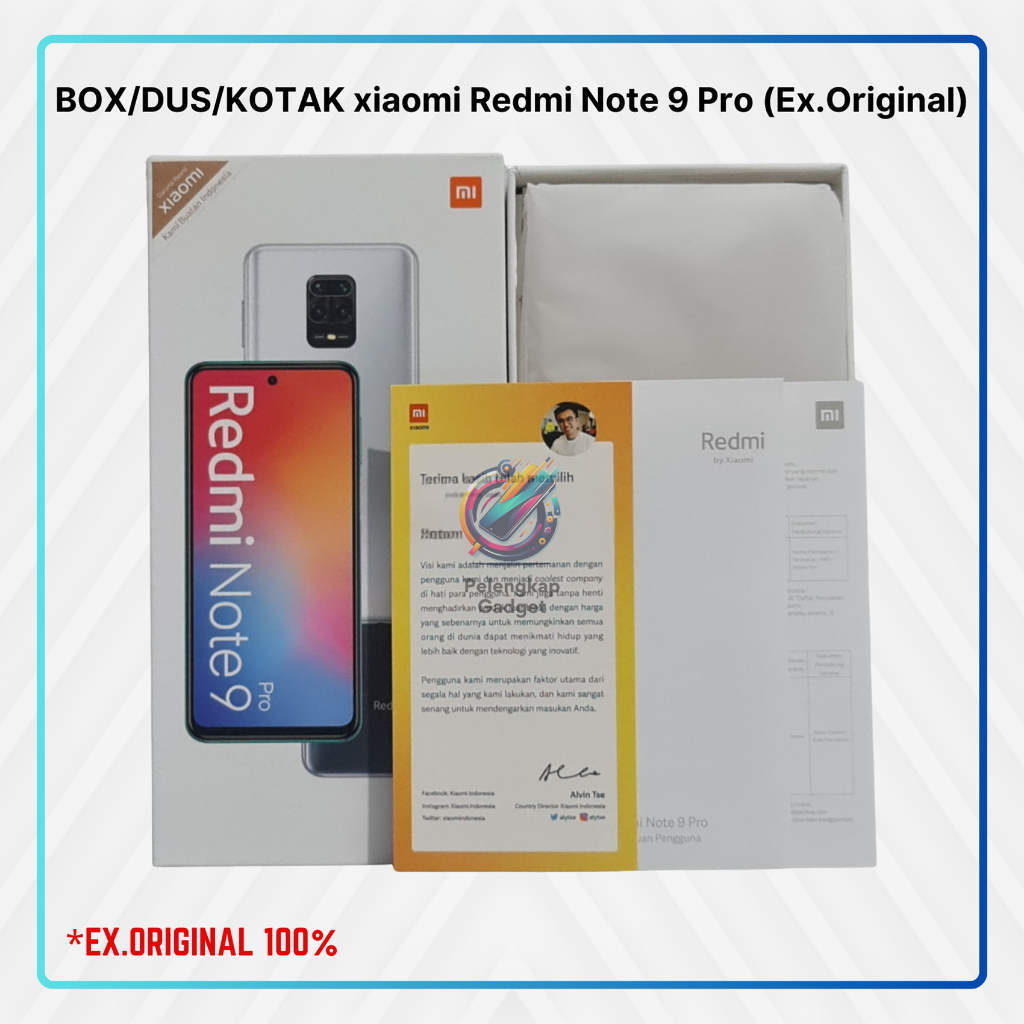 

BOX/DUS/KOTAK xiaomi Redmi Note 9 Pro (Ex.Original)
