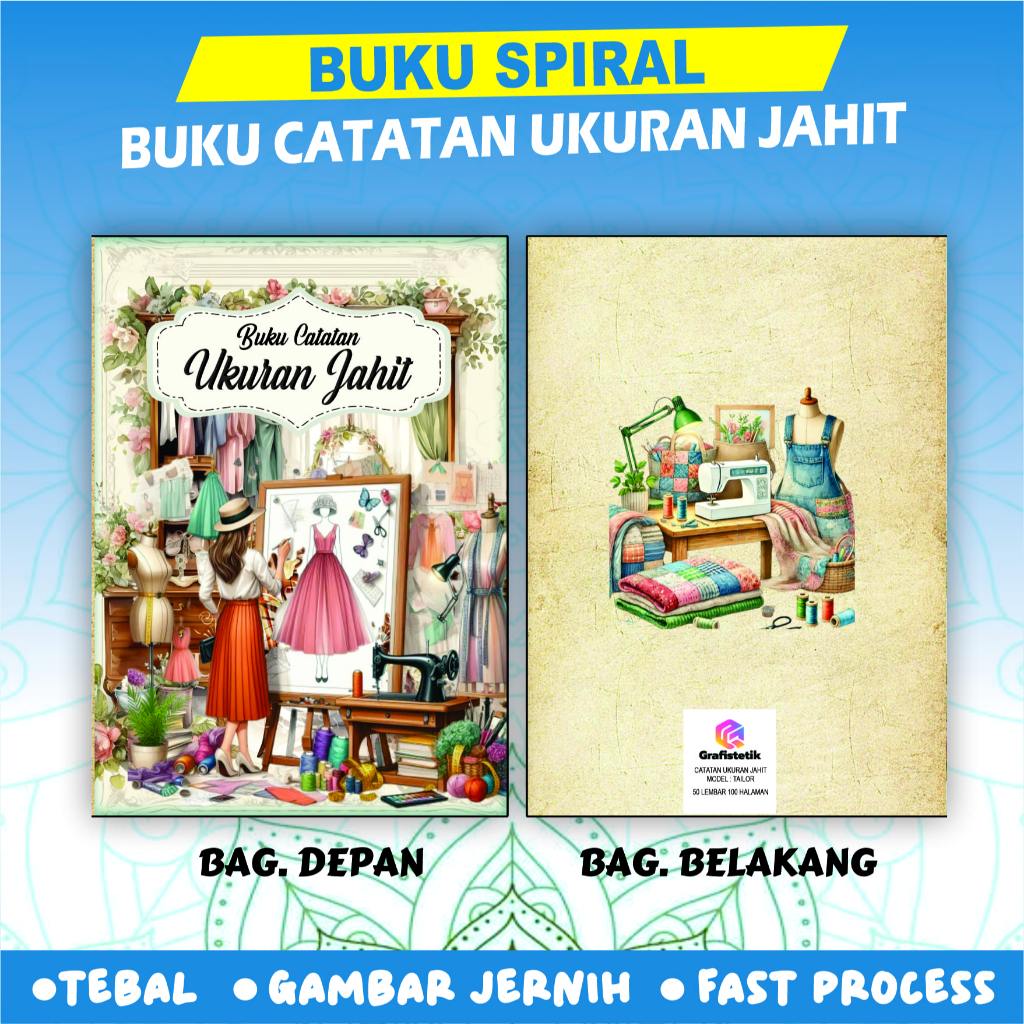 BUKU CATATAN UKURAN JAHIT BY GRAFISTETIK