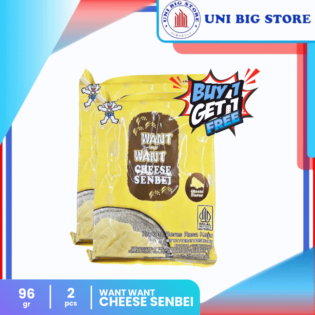 

Want Want Cheese Senbei 96 gr Krekers Beras Keju Buy 1 Get 1 Free