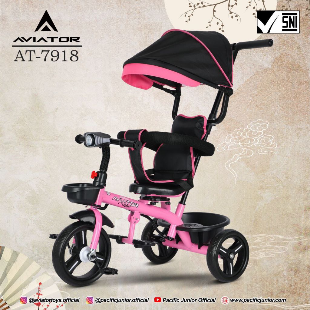 Sepeda Aviator Roda 3 - Pink, Merah
