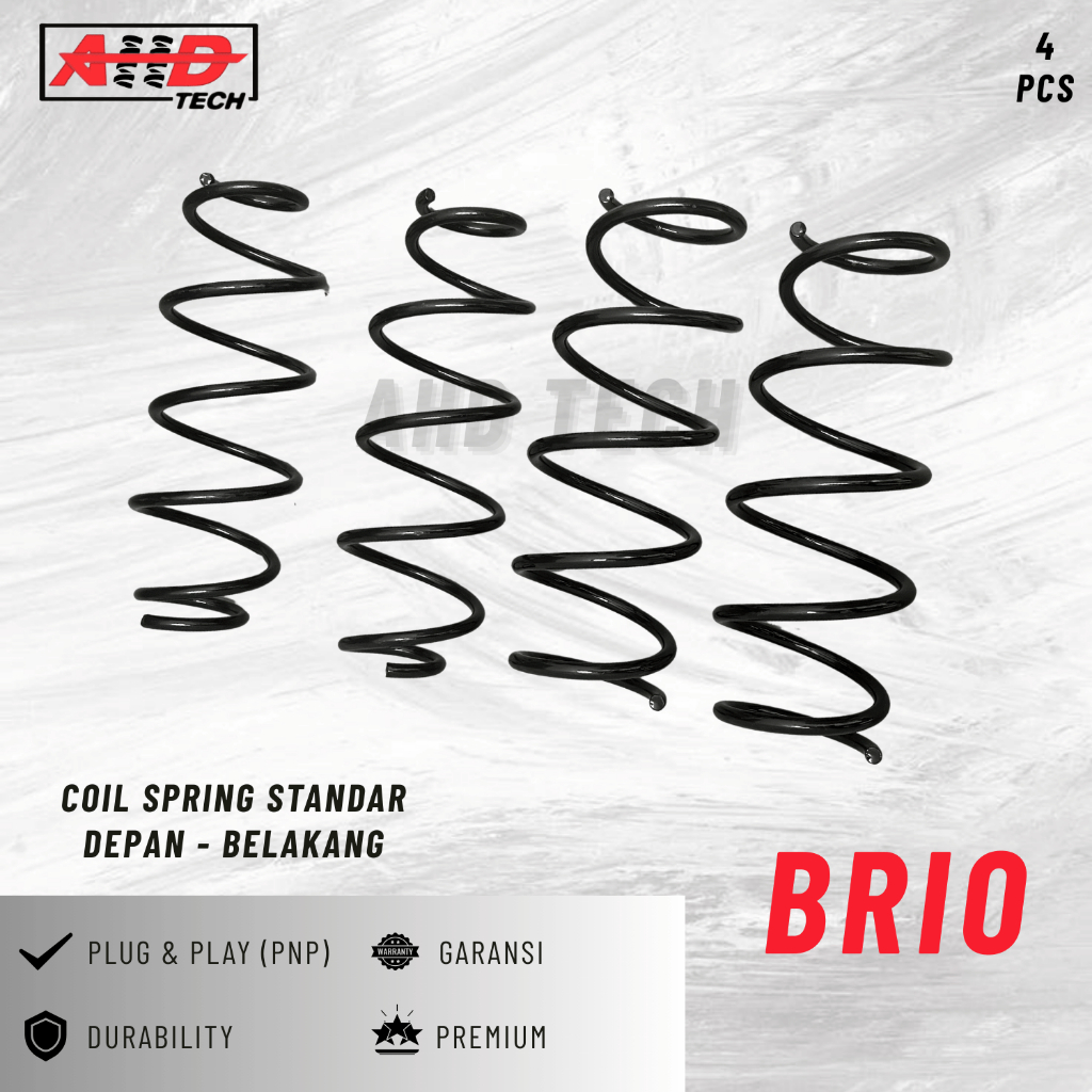 PER KEONG MOBIL [DEPAN+BELAKANG] HONDA BRIO STANDAR / COIL SPRING HONDA BRIO [4 PCS]