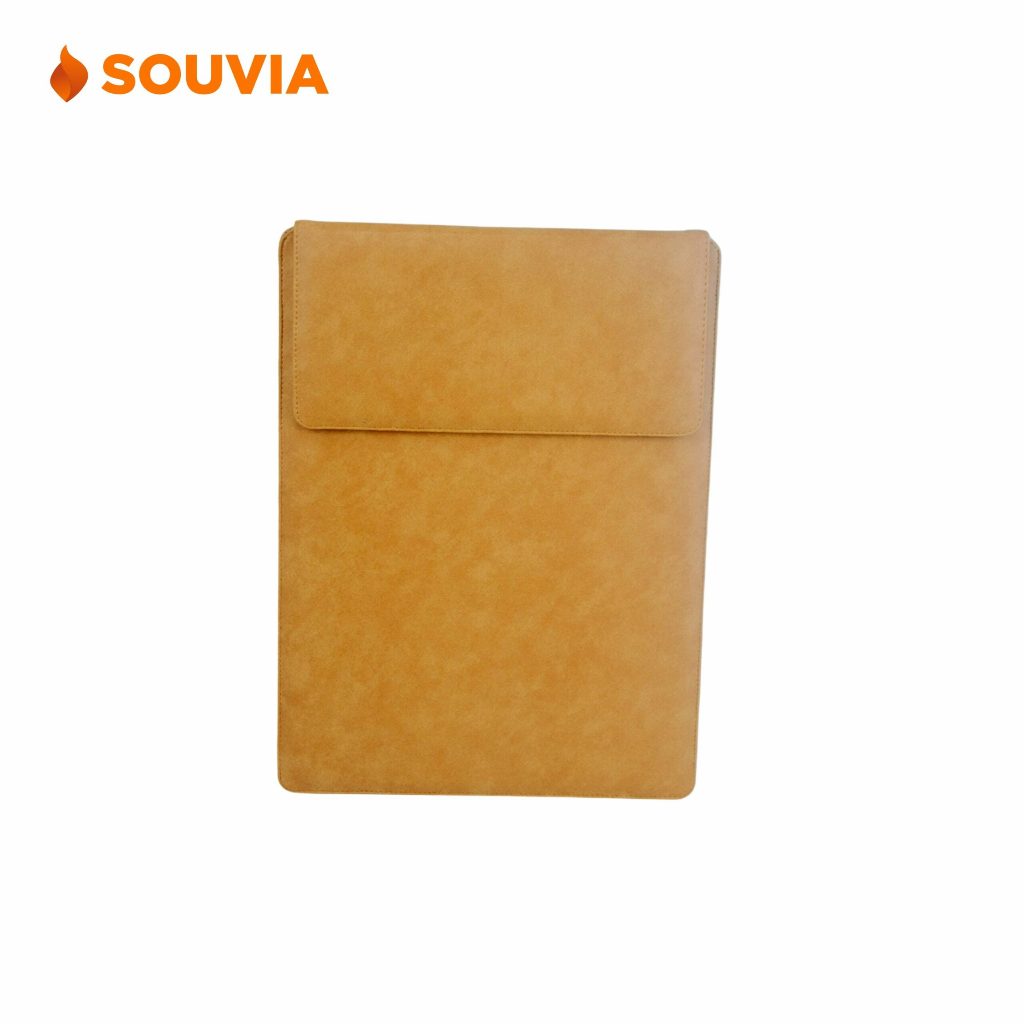 SOUVIA - Tas Laptop Thine Kulit Sintetis Custom Sablon Emboss Souvenir Promosi Perusahaan