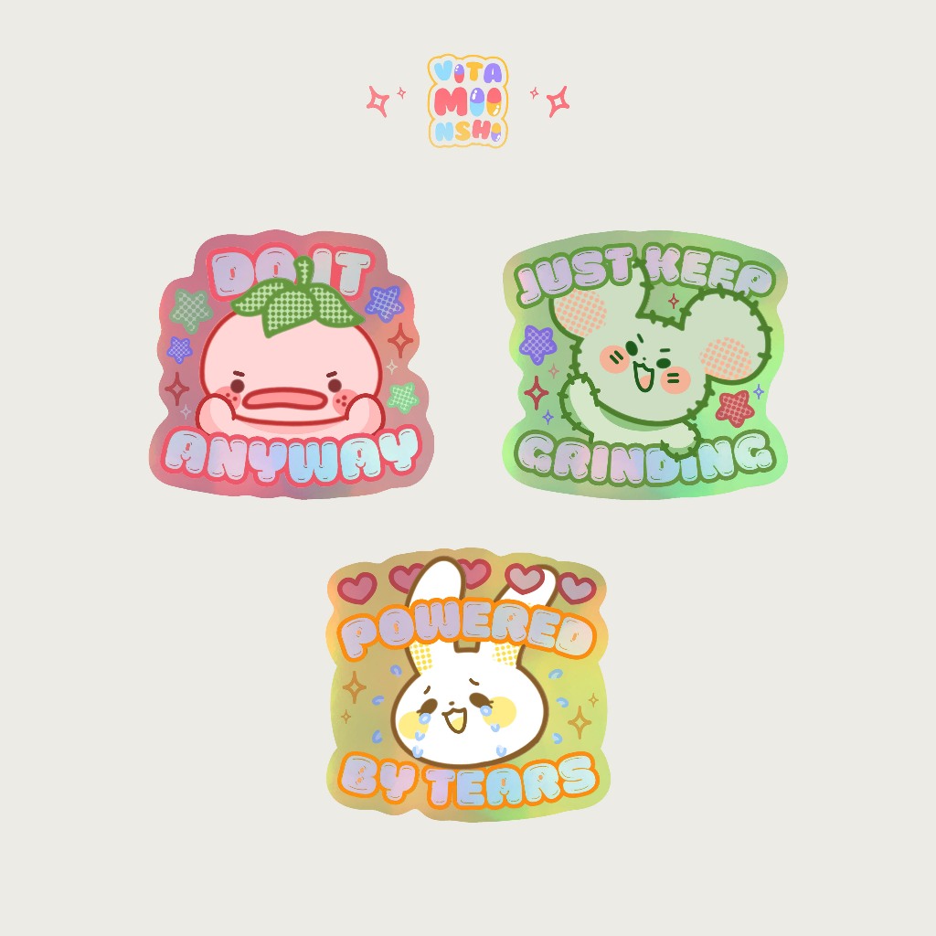 

Vitamiinshi Motivational Series Hologram Sticker 5cm