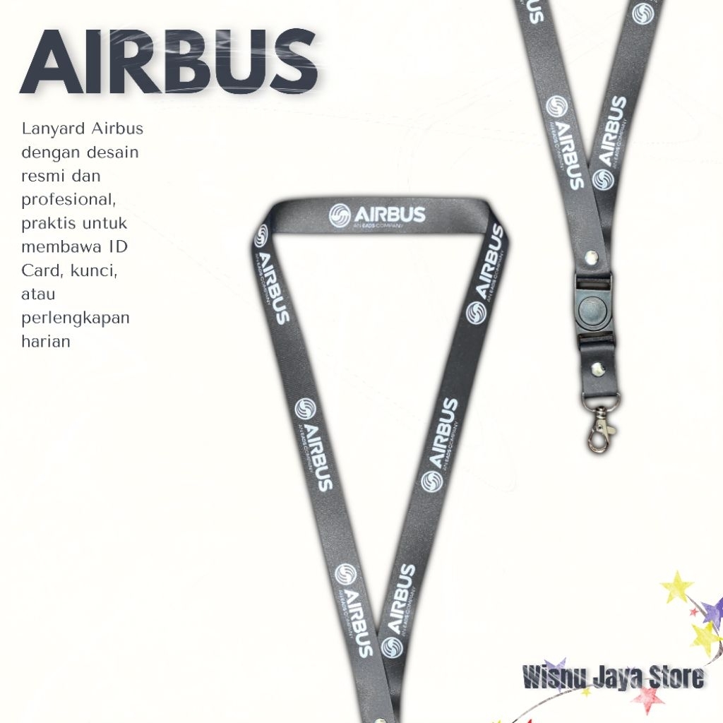 

LANYARD TALI ID CARD AIRBUS HITAM TERBARU TERMURAH!