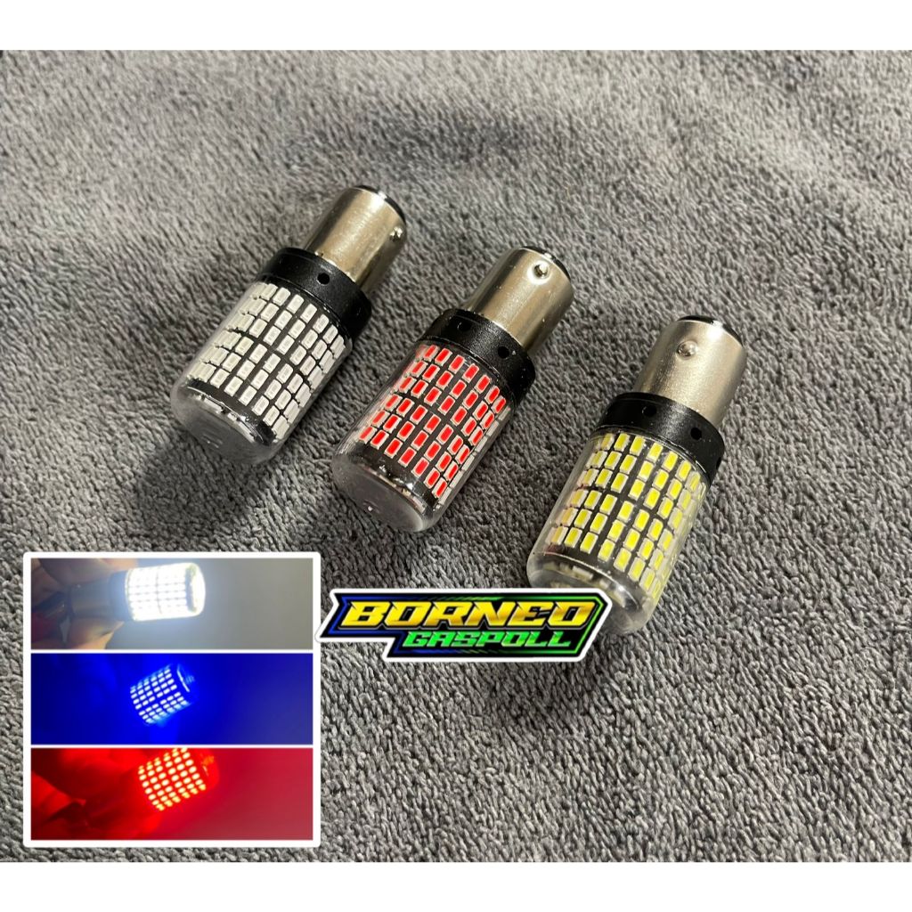 Lampu Led Bayonet 1157 BAY15D Lampu Rem Mobil Motor 144smd