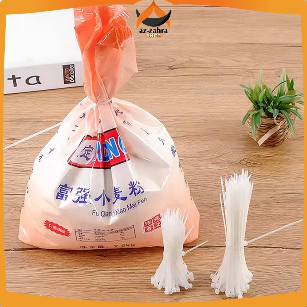 

Cable Tie Warna Hitam Putih Ukuran 10CM / 15CM / 20CM Serbaguna / Kabel Ties Ikat Tali Serut Multifungsi Az Zahra Shop C1119