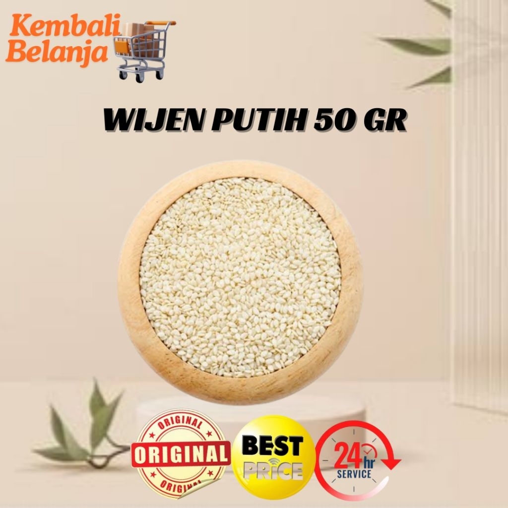 

Wijen Putih 50 Gram/ Wijen Onde-Onde/ Sesame Seed