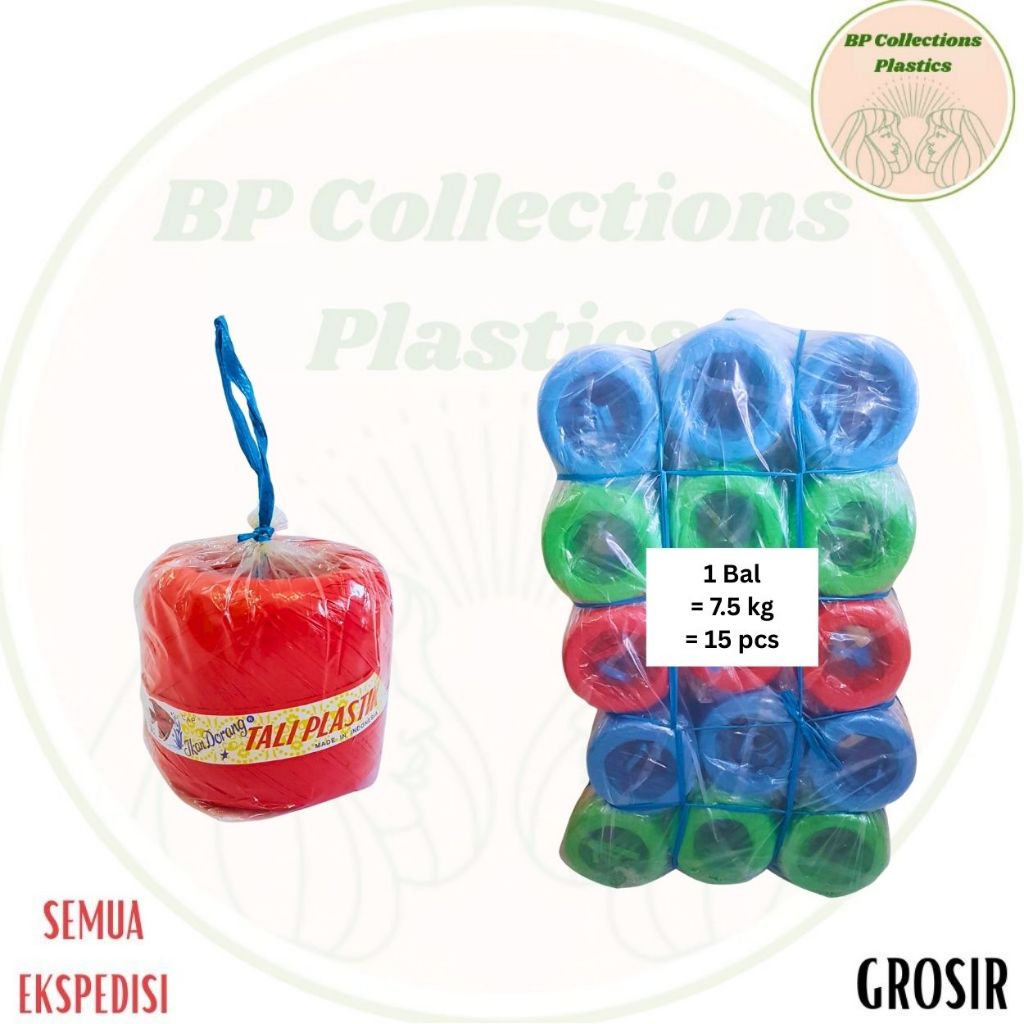 

1 BAL 15 pcs TALI RAFIA WARNA WARNI MENGKILAT KUAT 500 GR MERK DORANG PENGIKAT PACKING GROSIR