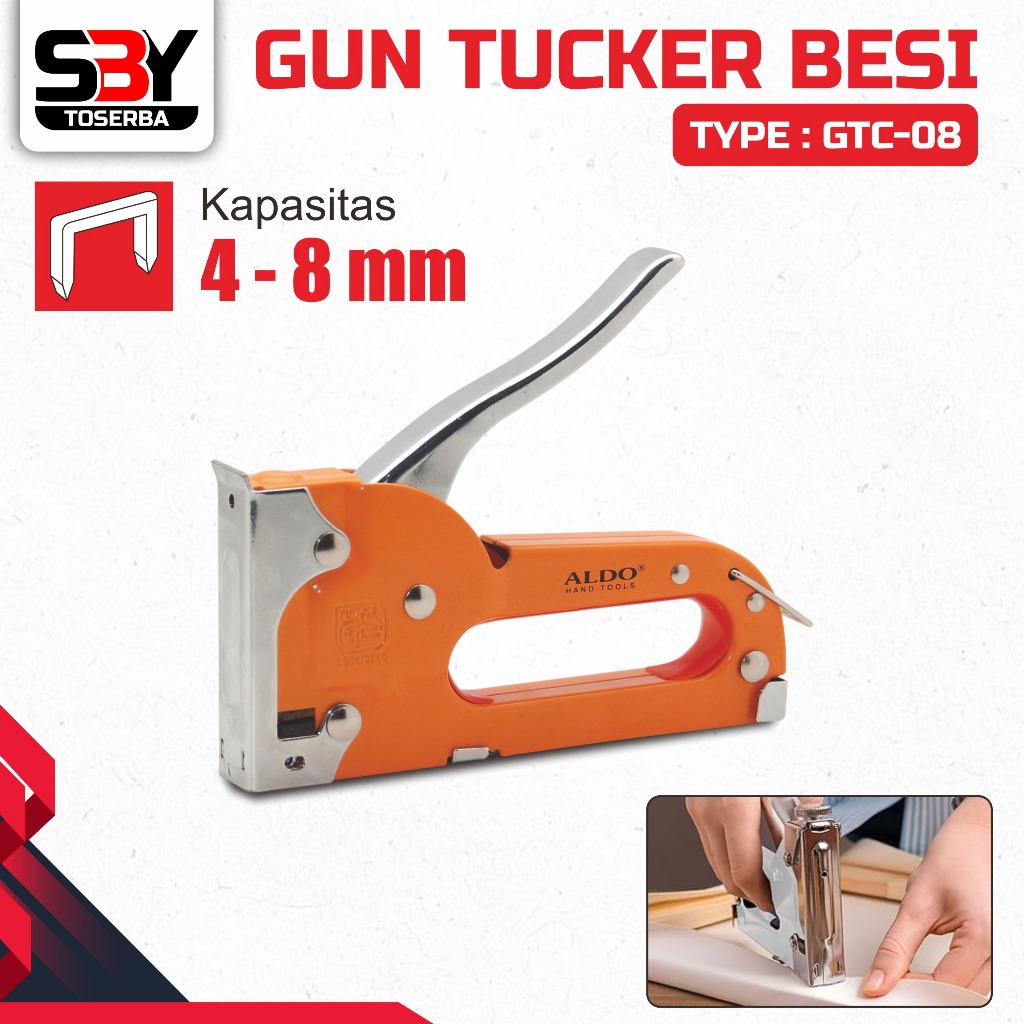 

GUN TUCKER MERK ALDO TYPE GTC-08 (4-8MM) / STAPLER / ALAT STAPLES KETENTUAN PENGIRIMAN