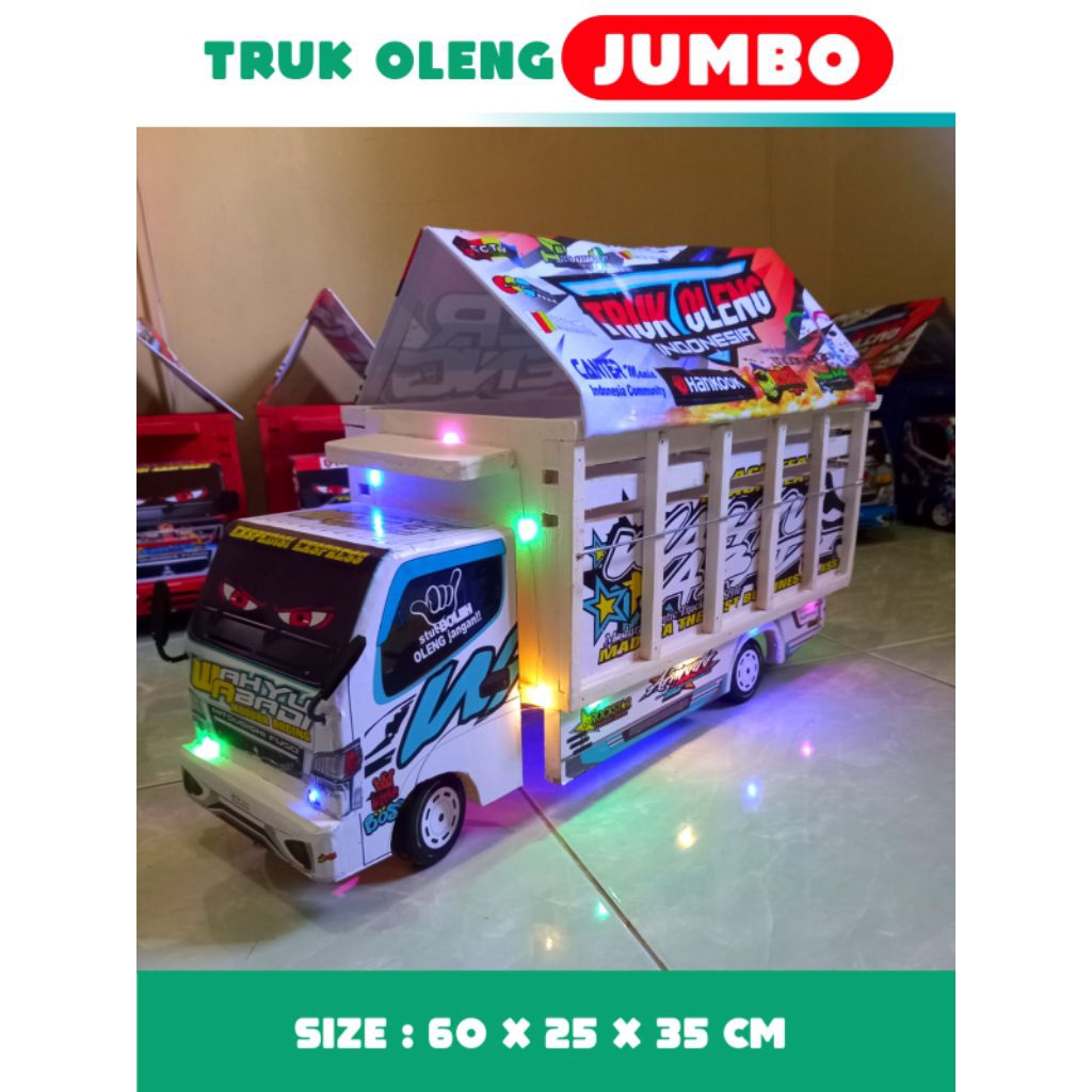 TRUK OLENG JUMBO WAHYU ABADI WARNA PUTIH MAINAN ANAK LAKI LAKI